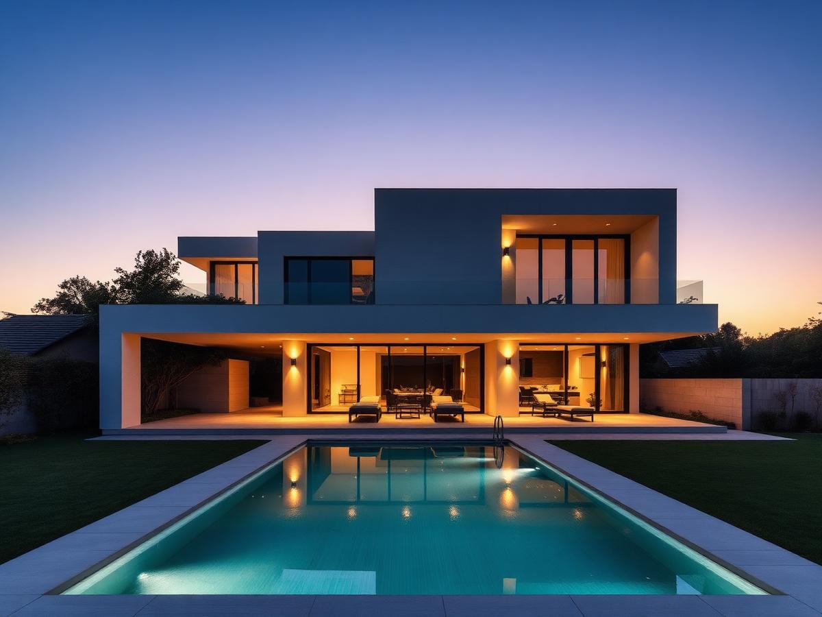 Contemporary villa with sea view