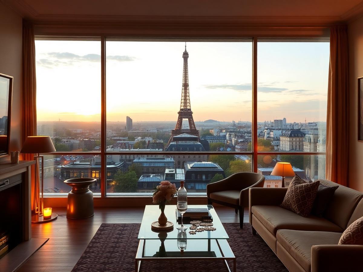 Haussmann apartment overlooking the Eiffel Tower