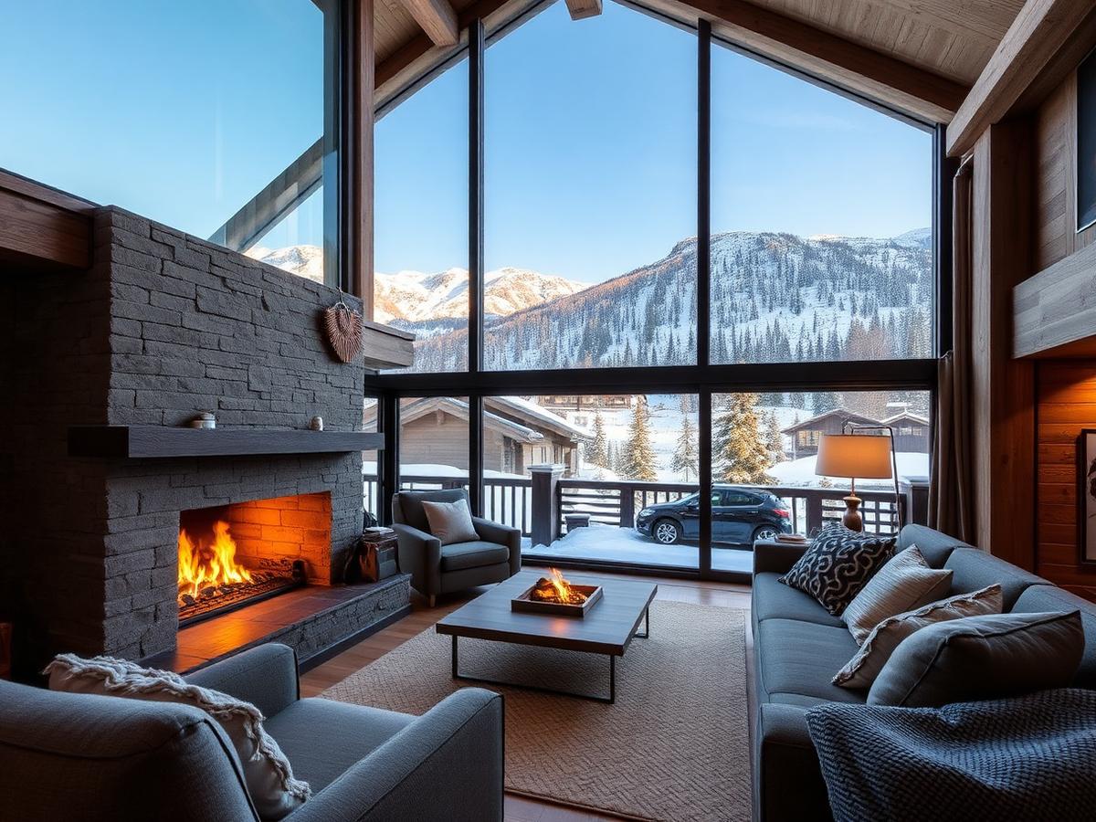 Ski-in ski-out chalet with panoramic view